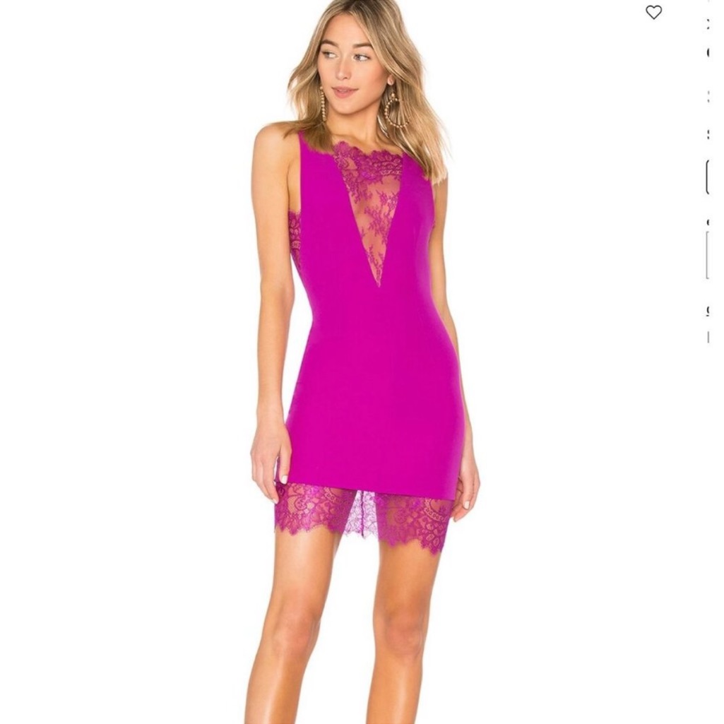 Nbd Magenta Lace Dress